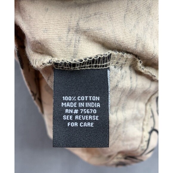 WXYZ Graphic Tee T-Shirt Men's Mushroom Emoji Skulls Crewneck Short Beige Medium - Picture 10 of 12